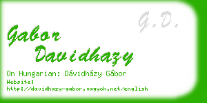 gabor davidhazy business card
