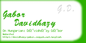 gabor davidhazy business card